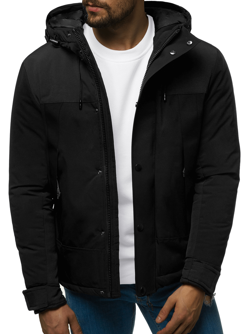 Kurtka zimowa męska czarna OZONEE JS/J1905