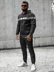 Komplet dresowy męski czarny OZONEE O/3A73