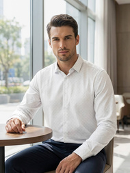 Cорочка чоловіча Бiла OZONEE V/V185Z