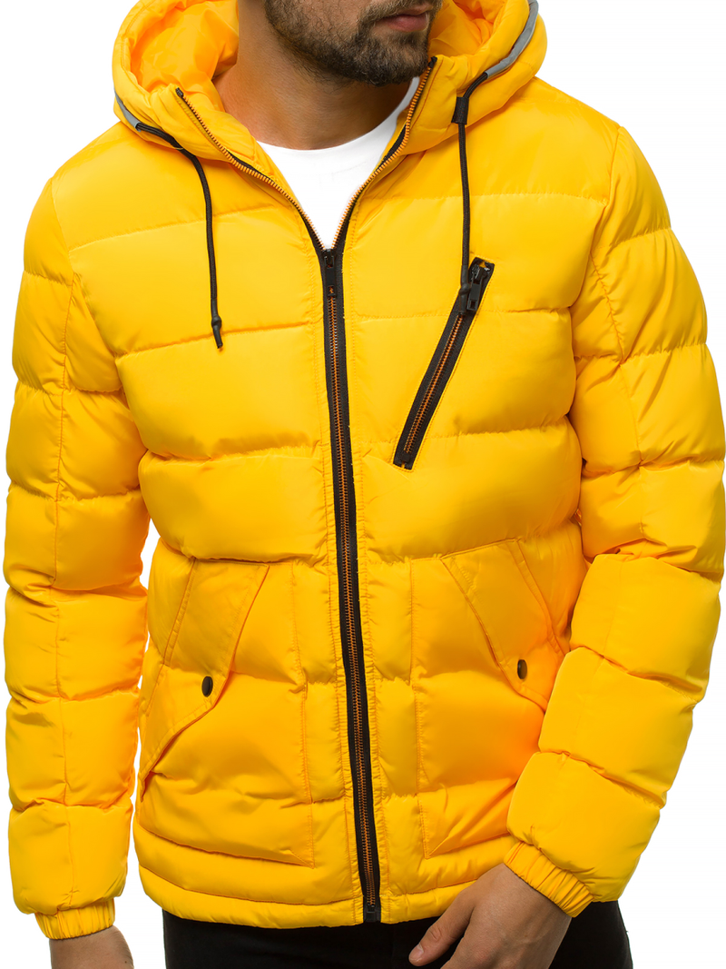 Kurtka męska zimowa żółta OZONEE JB/JP1181