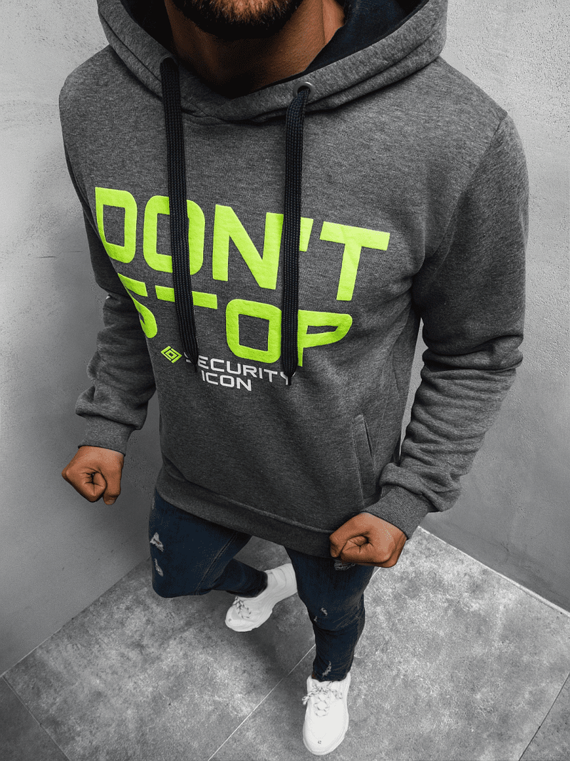 Толстовка чоловіча Графітова OZONEE JS/Y10052