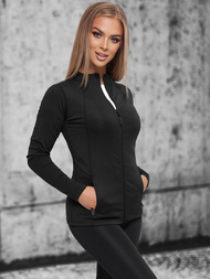 Bluza damska rozpinana czarna OZONEE JS/HD152/1Z