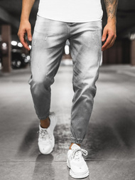 Spodnie jeansowe męskie szare OZONEE DP/743