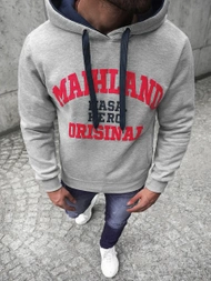 Bluza z kapturem męska szara OZONEE JS/Y10051