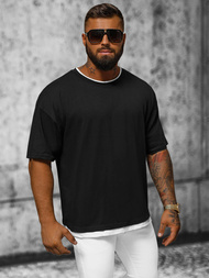 T-shirt męski oversize czarny OZONEE O/3434