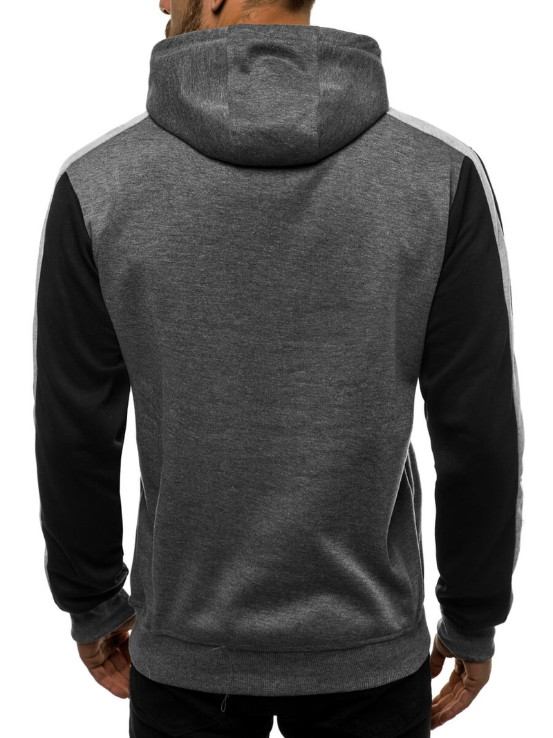 Bluza z kapturem męska grafitowa OZONEE JS/JZ11060