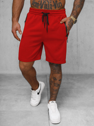 Spodenki dresowe męskie czerwone OZONEE JS/17K532/18