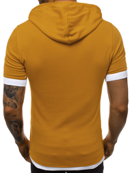 T-Shirt z kapturem męski camelowy OZONEE O/1273Z