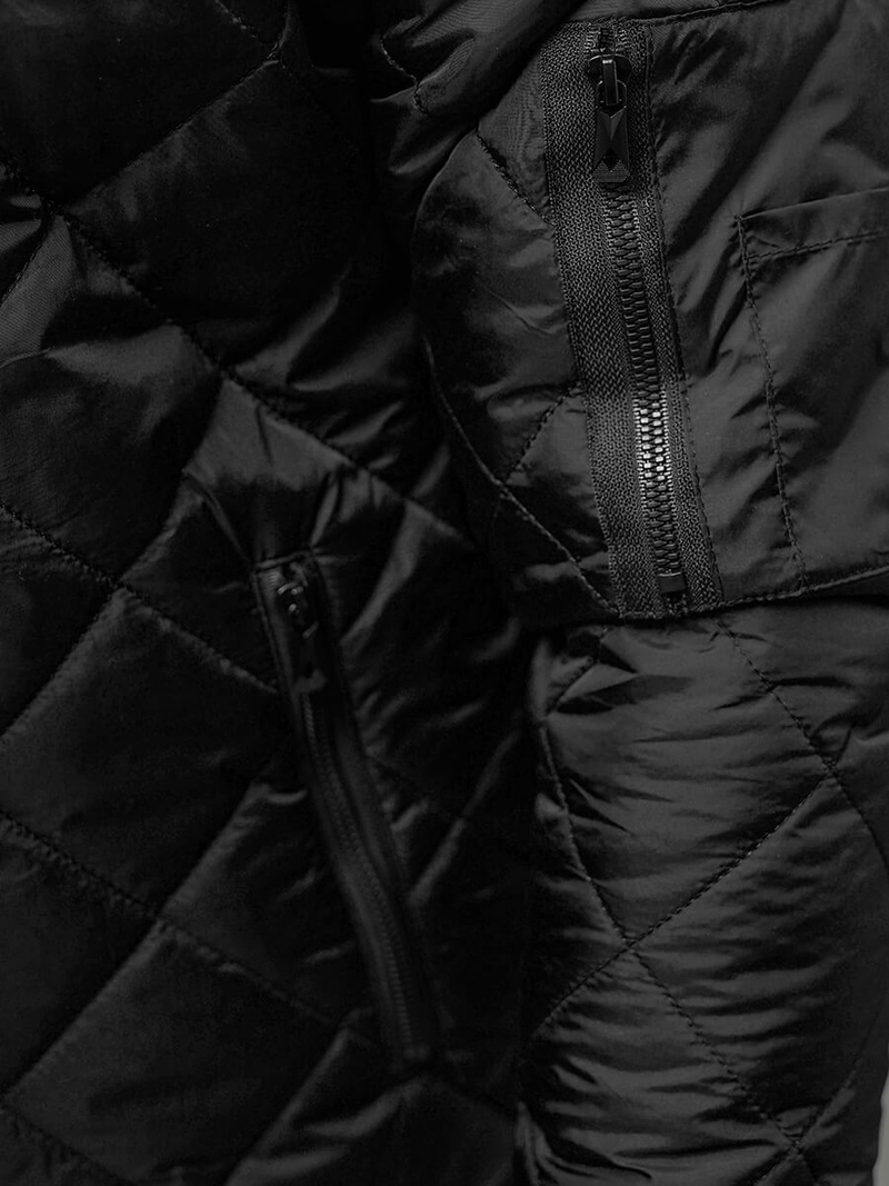 Kurtka męska pikowana czarna OZONEE JS/8M986/392