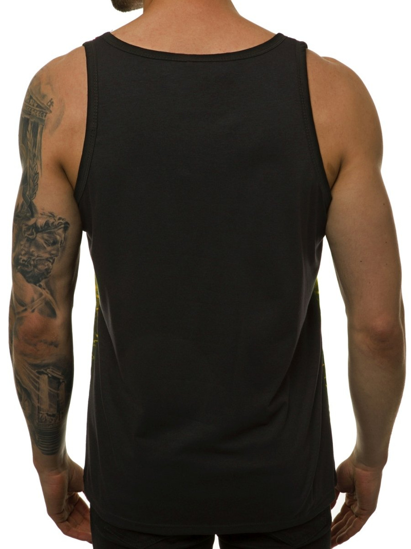 T-Shirt męski bez rękawów żółty OZONEE JS/SS11050