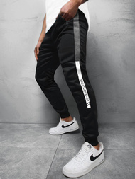 Spodnie dresowe męskie czarno-grafitowe OZONEE JS/K50003