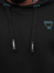 Bluza z kapturem męska czarna OZONEE O/H1060