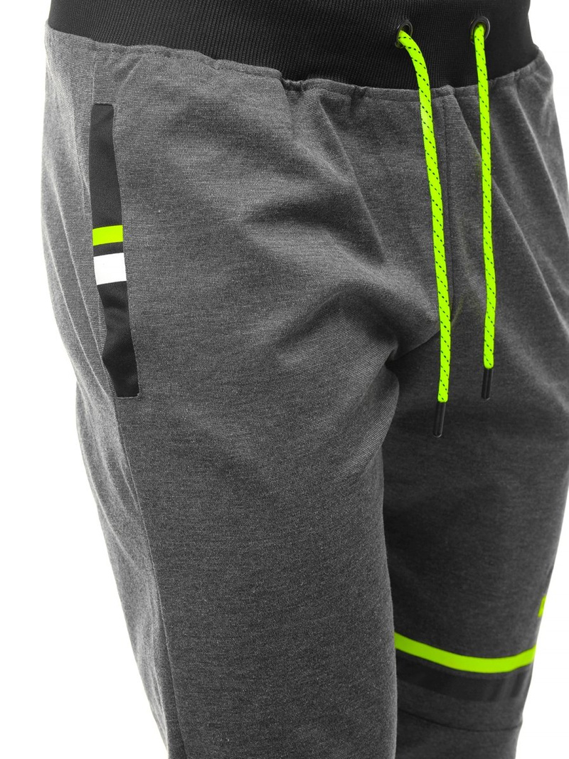 Spodnie dresowe męskie grafitowe OZONEE JS/AM108