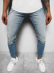 Spodnie jeansowe męskie niebieskie OZONEE O/WE1028