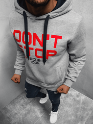 Bluza z kapturem męska szara OZONEE JS/Y10052