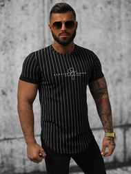 T-Shirt męski czarny OZONEE O/P1111