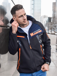 Kurtka softshell męska z kapturem czarna OZONEE JS/HH021/1A