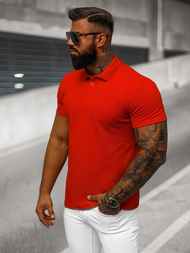 Футболка Поло чоловіча червона OZONEE JS/8T80/18Z