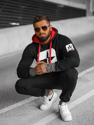 Komplet dresowy męski czarny OZONEE JS/8C59/3Z