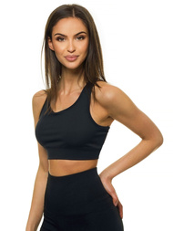 Biustonosz sportowy damski stanik treningowy czarny OZONEE O/20254