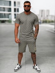 Чоловічий короткий спортивний костюм tемно-ciрий OZONEE O/QQ1608AB