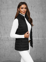 Kamizelka damska pikowana czarna OZONEE JS/16M9150/392