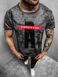 T-Shirt męski grafitowy OZONEE JS/SS10921Z