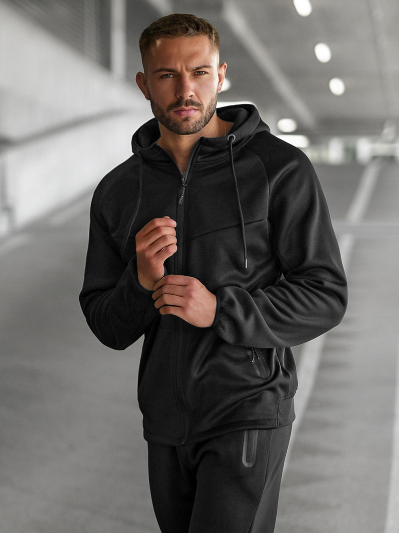 Спортивний костюм чоловічій чорний OZONEE JS/8C1967/3