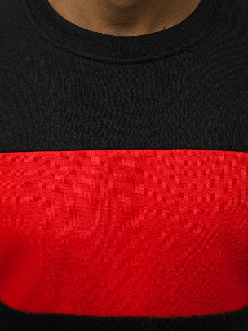 Bluza męska czarno-czerwona OZONEE JS/2010Z