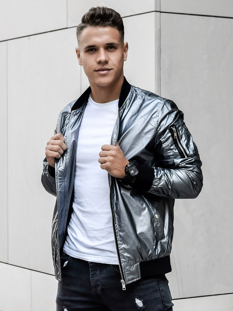 Куртка чоловіча Срібляста OZONEE N/6147Z