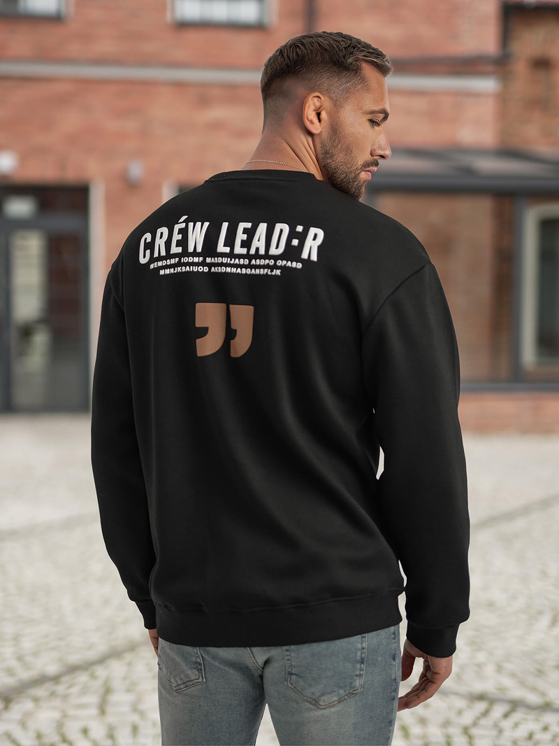 Чоловічий світшот чорний OZONEE JS/65B3917/3