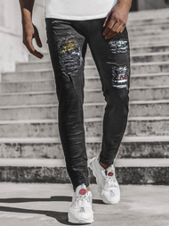Spodnie męskie jeans czarne OZONEE T/82008