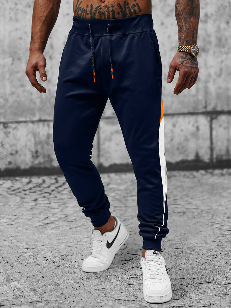 Spodnie dresowe męskie granatowe OZONEE JS/8K176