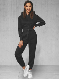 Жіночий спортивний костюм з двох частин Чорний OZONEE JS/8C79/3