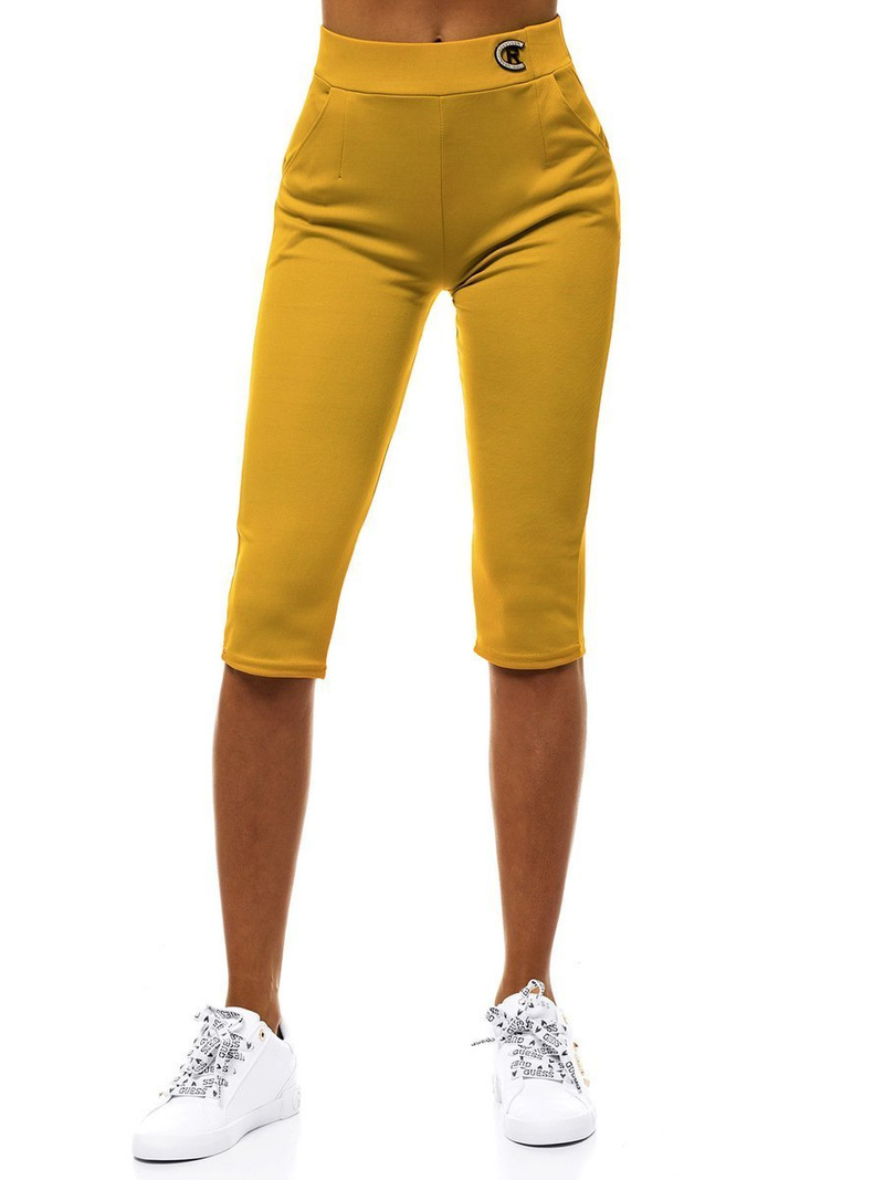 Legginsy krótkie damskie camelowe OZONEE JS/1027/B10