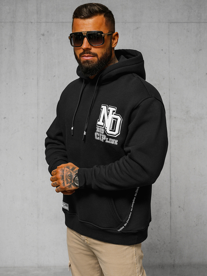 Толстовка чорна OZONEE O/SWE23035Z