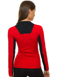 Bluza damska rozpinana czarno-czerwona OZONEE JS/HD149/5