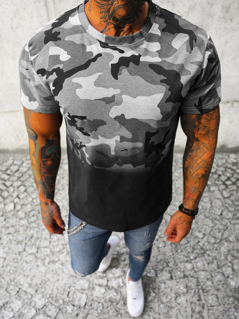 T-shirt męski szary OZONEE JS/8T86/2