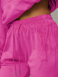 Komplet dresowy damski welurowy ciemno-różowy OZONEE O/8C1175/19Z