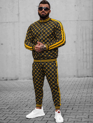 Komplet dresowy męski czarno-żółty OZONEE O/12136