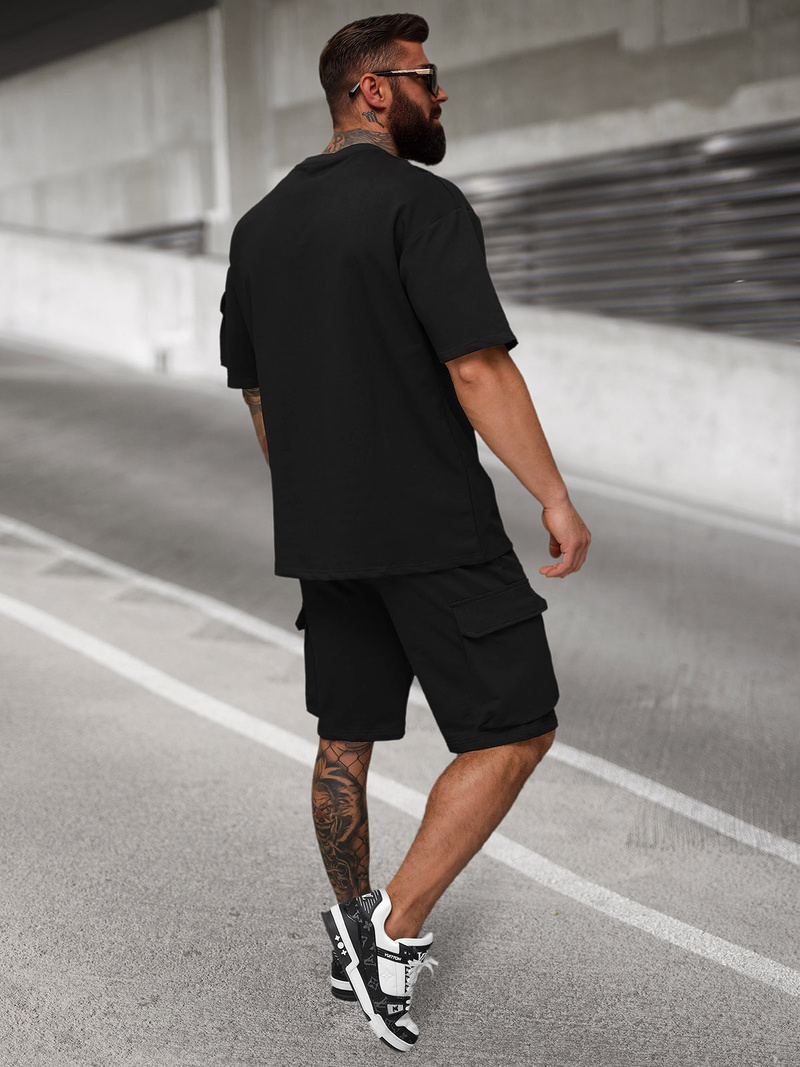 Чоловічий спортивний комплект чорний OZONEE JS/27C6535/3