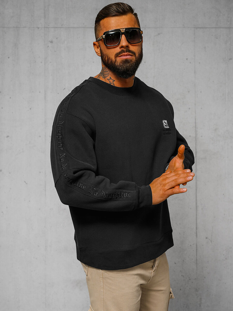 Толстовка чорна OZONEE O/SWE23049Z