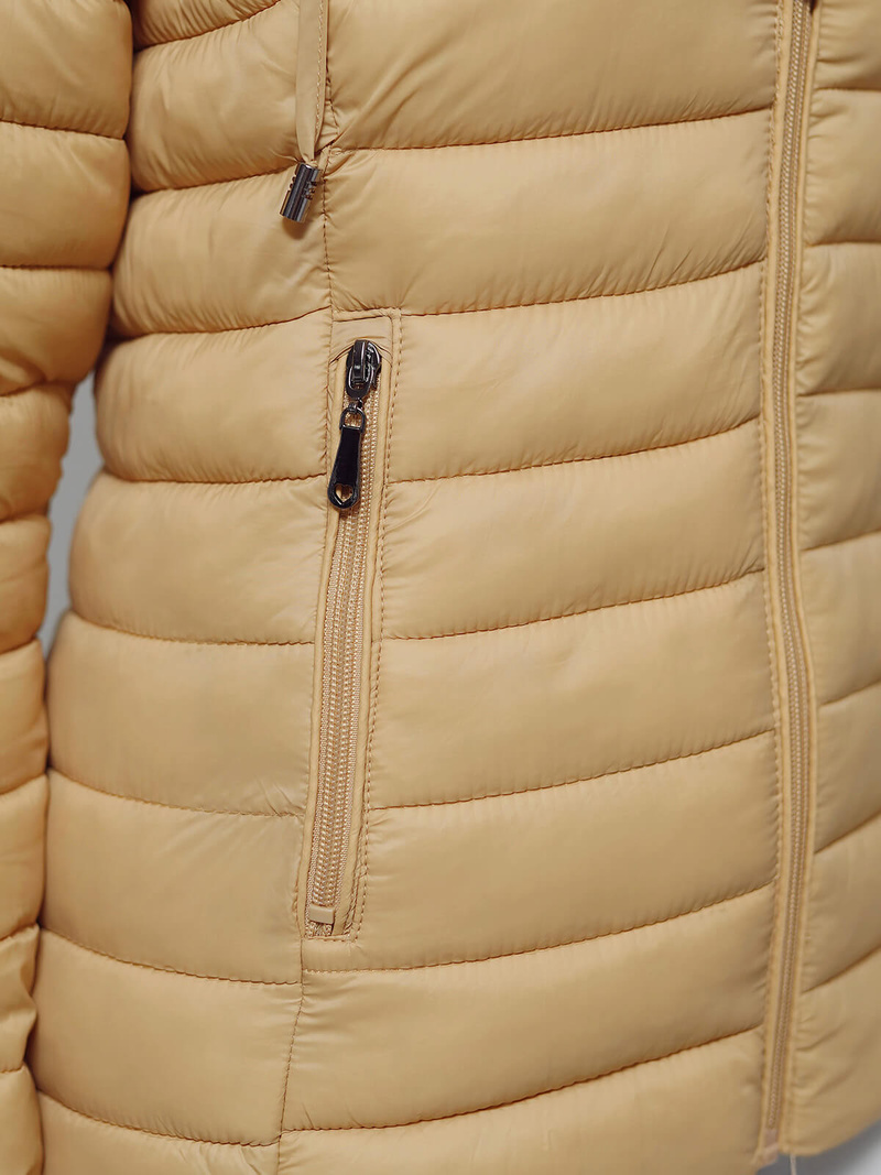 Kurtka damska pikowana beżowa OZONEE JS/16M9101/254