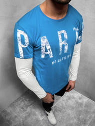 Longsleeve męski niebieski OZONEE O/1292Z