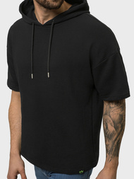 Bluza z kapturem męska czarna OZONEE B/20402009