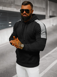 Bluza z kapturem męska czarna OZONEE JS/8B1311/3