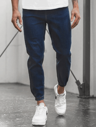 Spodnie męskie jogger ciemno-niebieskie OZONEE DP/663