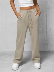 Spodnie jeansowe damskie wide leg ecru OZONEE O/330098