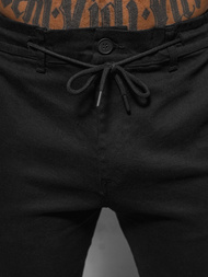 Spodnie jeansowe męskie czarne OZONEE O/PAN23049