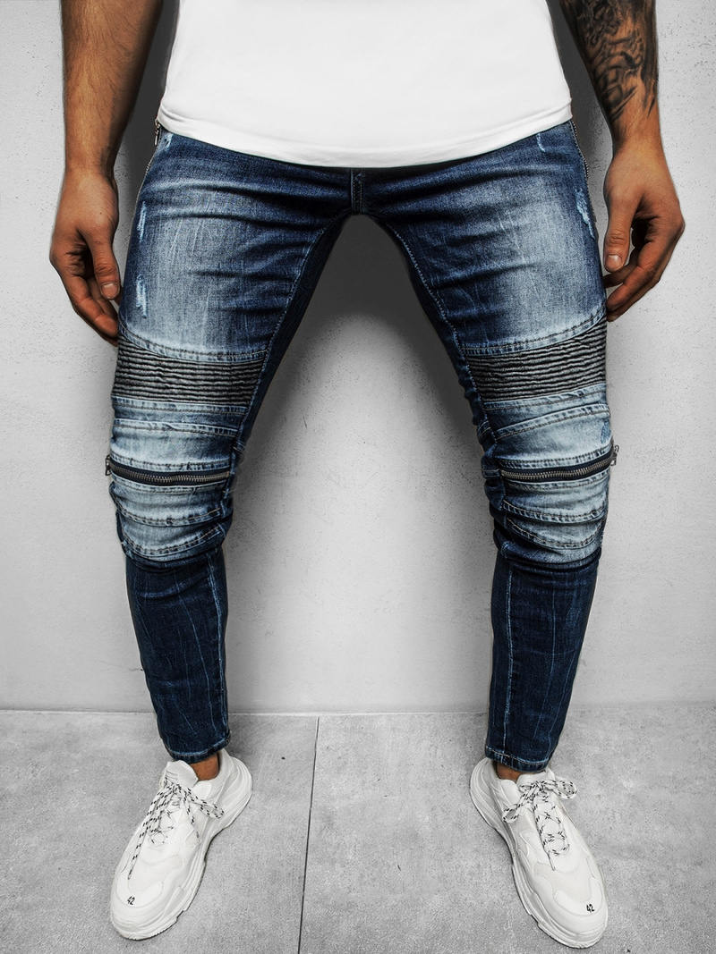 Джинси чоловічі синi OZONEE NB/MP007BS